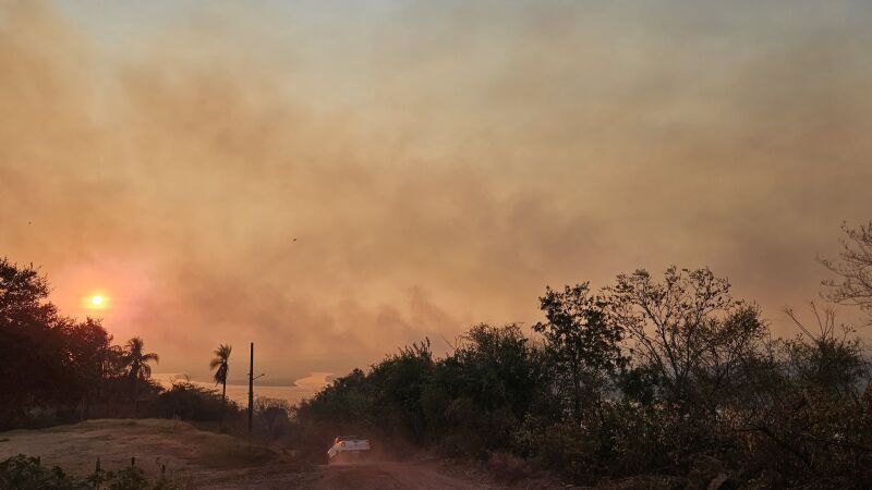 Fumaça de queimadas encobriu Corumbá