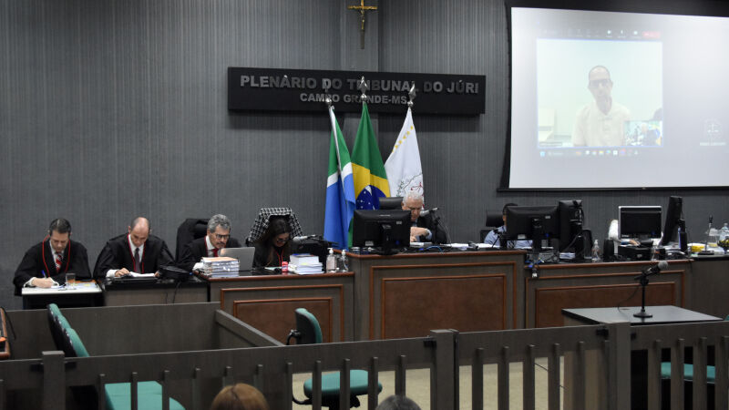 Jamil Name Filho durante seu depoimento nesta terça-feira, via chamada de vídeo; já que ele segue no Presídio Federal de Mossoró