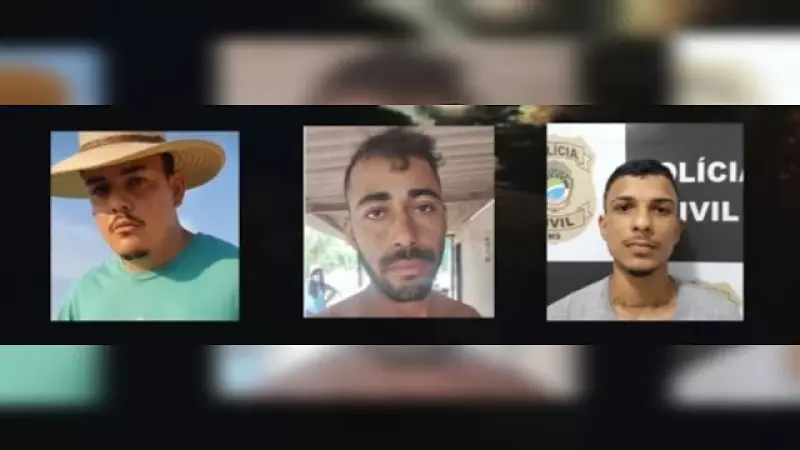 Os três homens mortos durante troca de tiros com a Polícia Militar. 