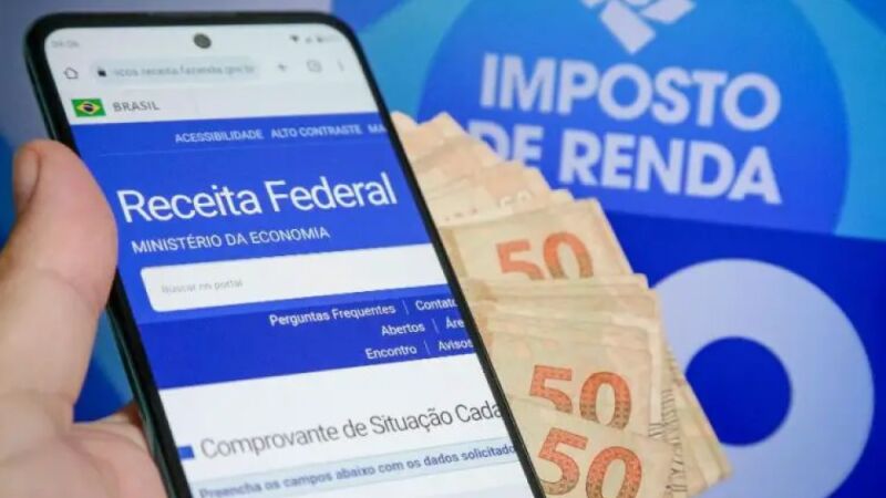 App da Receita Federal, onde é possível consultar o valor da restituição do Imposto de Renda