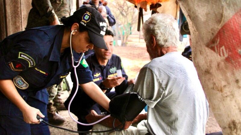 Desde o dia 14 de setembro, mais de 70 ribeirinhos foram assistidos pela equipe de saúde do NAsH, com ações de aferição de pressão, distribuição de medicamentos e procedimentos odontológicos