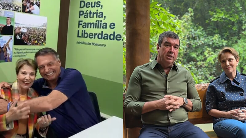 Manhã de ontem foi marcada pela divulgação de dois vídeos gravados pela senadora Tereza Cristina (PP) com Bolsonaro e Riedel.