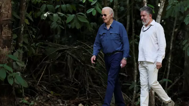  O presidente americano Joe Biden visitou Manaus neste domingo (17) e anunciou série e investimentos