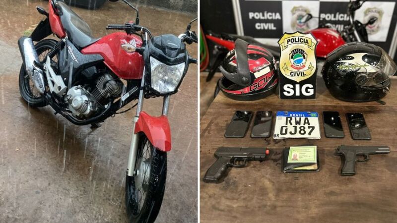 Investigadores de Nova Andradina recuperaram a motocicleta e outros objetos que haviam sido roubados do homem de 48 anos