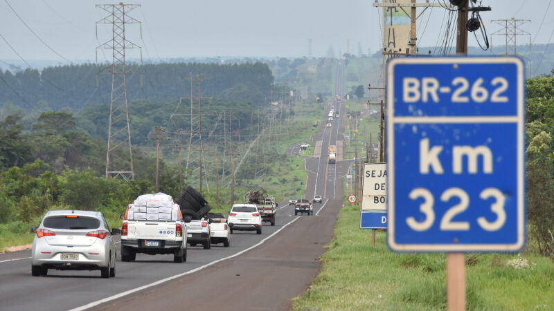 Trecho entre Campo Grande e Ribas do Rio Pardo da BR-262 deverá ser totalmente duplicado, conforme estudo de viabilidade