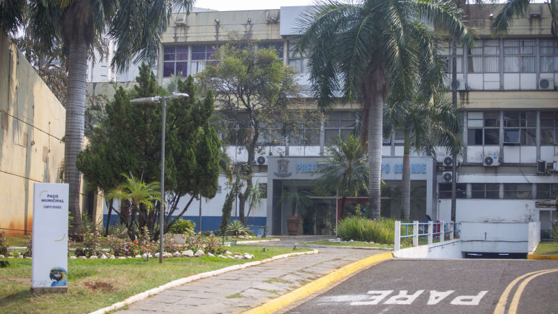 Fachada da Prefeitura Municipal de Campo Grande, localizada na avenida Afonso Pena