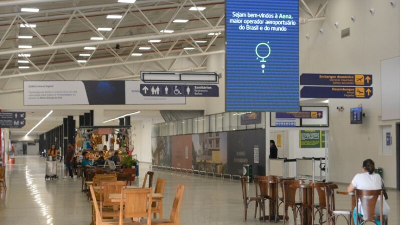 Saguão do Aeroporto Internacional de Campo Grande