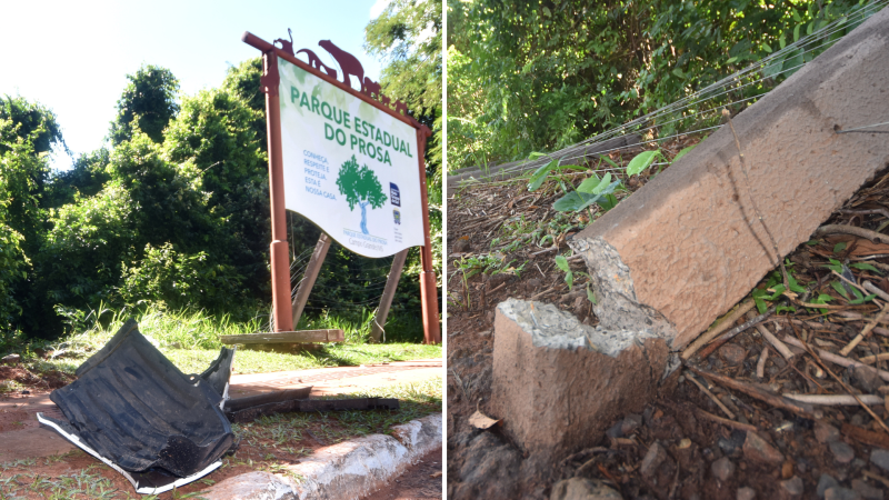 Colisão deixou rastro de destruição nos entornos do Parque Estadual do Prosa