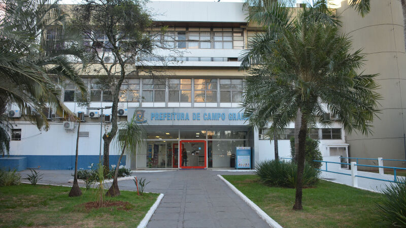 Fachada da Prefeitura Municipal de Campo Grande, localizada na avenida Afonso Pena