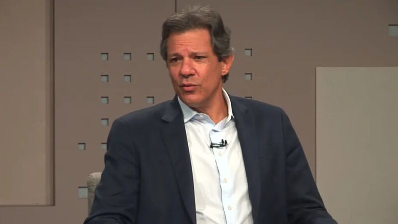 Fernando Haddad, durante entrevista à Globonews