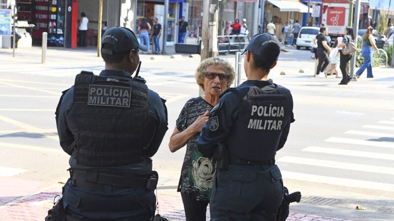 Policiamento no centro de Campo Grande