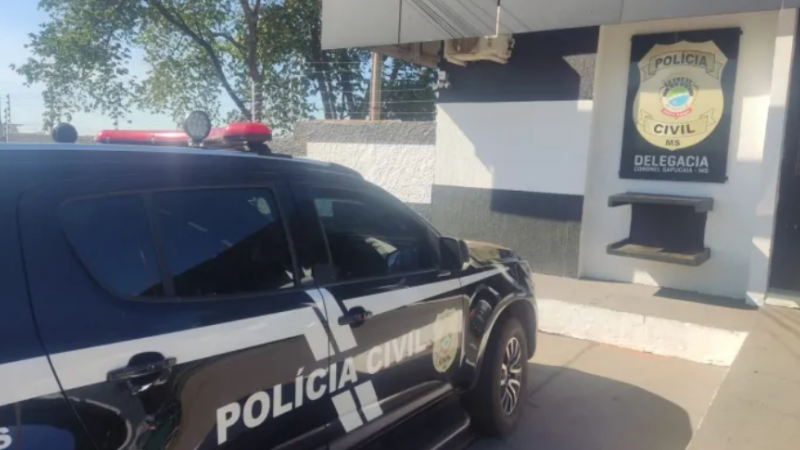 Fachada da Delegacia de Polícia Civil de Coronel Sapucaia