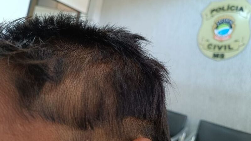 A vítima teve o cabelo cortado pelo autor