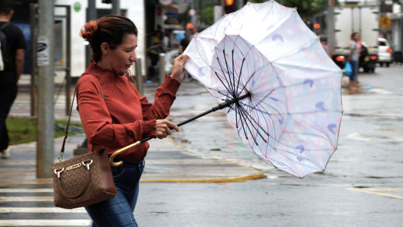 40 municípios de MS estão em alerta para ventos fortes até esta quinta-feira