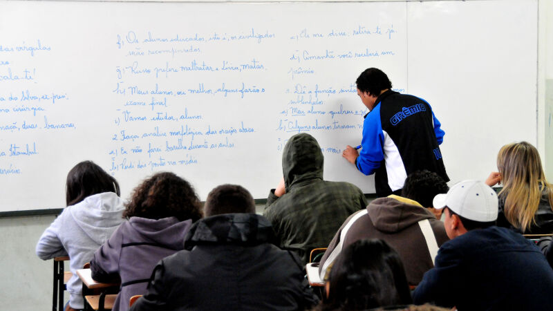 Professor em sala de aula