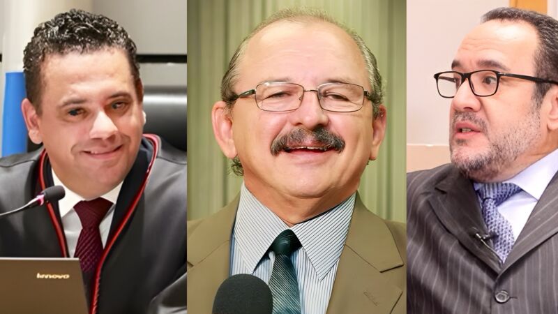 Desembargadores Alexandre Bastos, Sideni Soncini Pimentel e Vladimir Abreu, decisivos em acórdão que validou golpe na compra de fazenda, suspenso pelo STJ