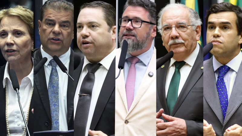 Os senadores Tereza Cristina e Nelsinho Trad e os deputados Rodolfo Nogueira, Marcos Pollon, Dr. Luiz Ovando e Beto Pereira
