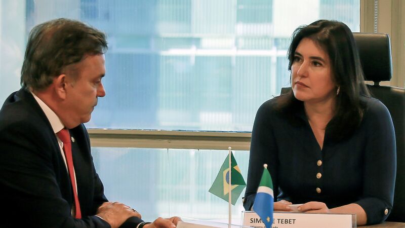 Vander Loubet e Simone Tebet são pré-candidatos ao Senado