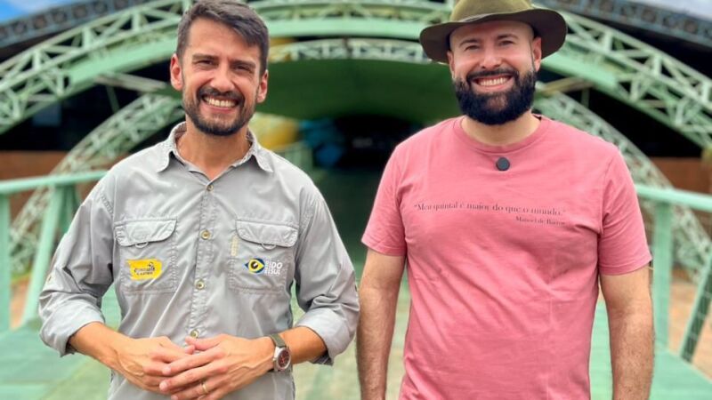 O turismólogo e diretor presidente da Fundação de Turismo de MS (Fundtur) Bruno Wendling à esq. e o chef Paulo Machado à dir.