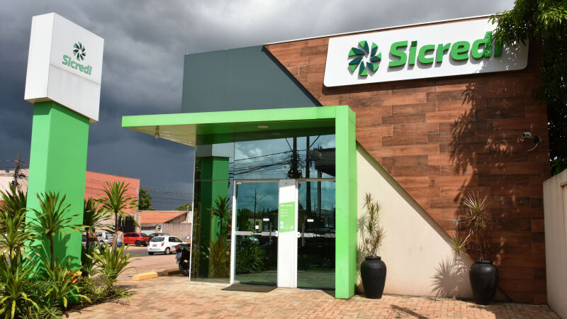 Agência do Sicredi no Bairro Nova Lima, de onde dinheiro foi desviado