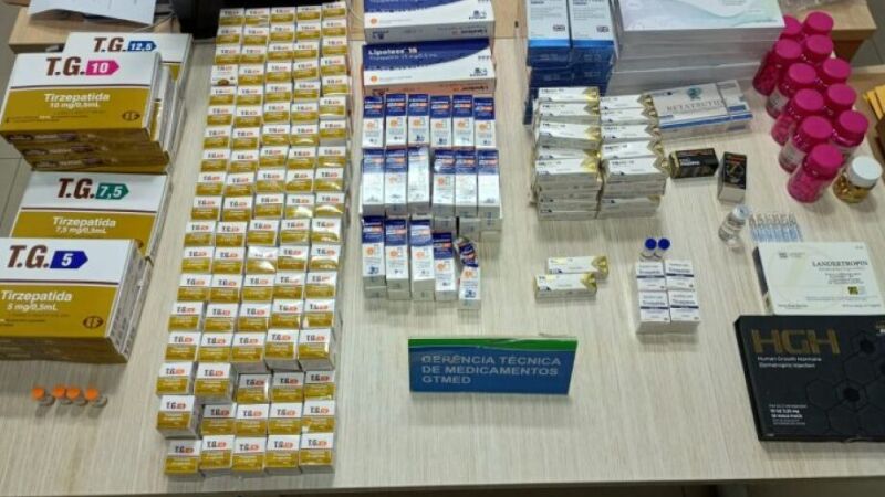 Apreensão de ampolas e canetas emagrecedoras contrabandeadas