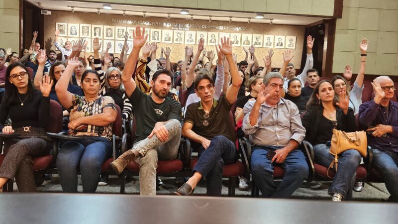 Assembleia que deliberou estado de greve da categoria em dezembro do ano passado 