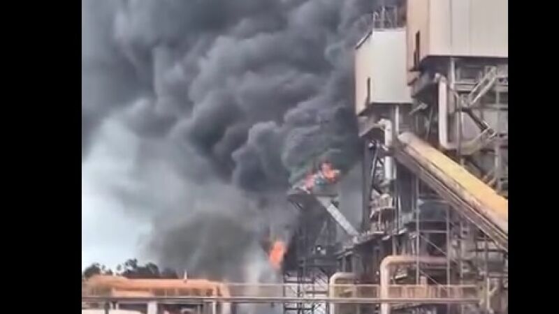 Incêndio atingiu parte da fábrica da Atvos em Nova Alvorada do Sul