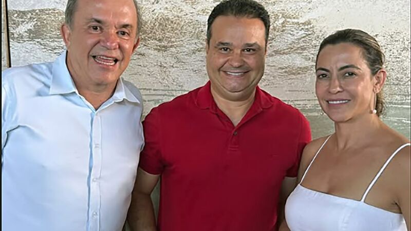 Deputado federal Vander Loubet, ex-deputado federal Fábio Trad e senadora Soraya Thronicke