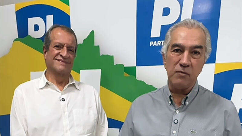 O presidente nacional do PL, Valdemar Costa Neto, e o ex-governador Reinaldo Azambuja