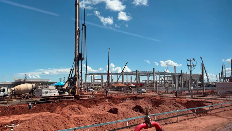 Obra da Arauco em Inocência está 42% concluída