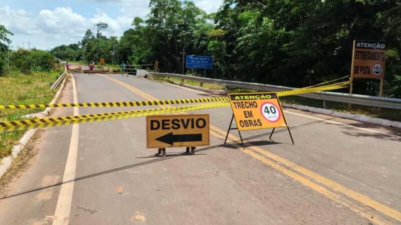 Ponte foi interditada pela PMR