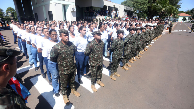 Cerimônia de incorporação das soldados femininas no CMO