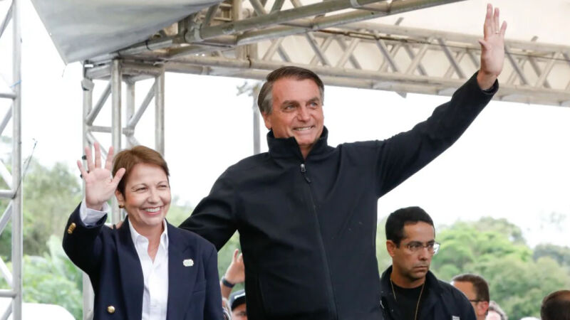 Tereza Cristina e o ex-presidente Jair Bolsonaro