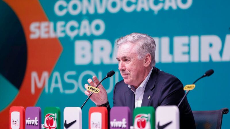 Técnico Carlo Ancelotti convocou jogadores para amistosos
