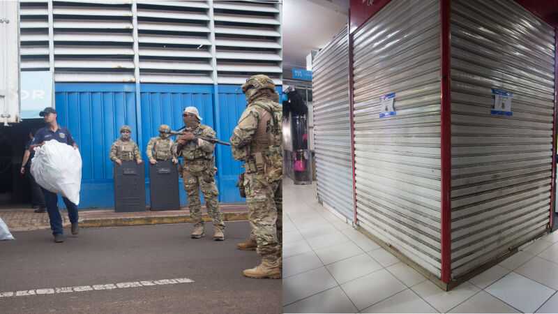 A Polícia Federal e a Receita visitaram ontem o Camelódromo de Campo Grande, onde quatro boxes foram alvo de busca e apreensão e fechados
