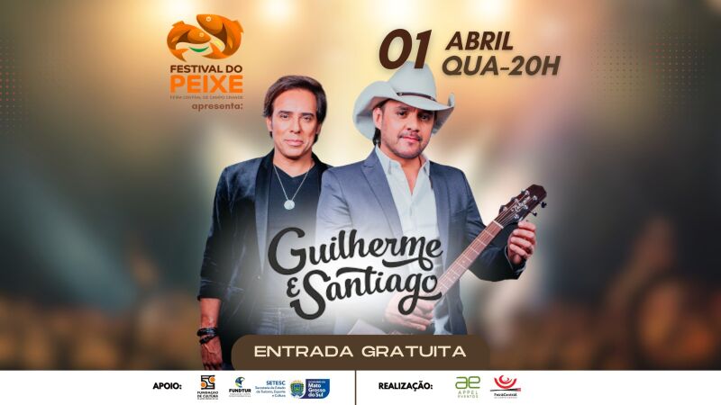 A dupla sertaneja se apresentará na Feira Central, no dia 1° de abril