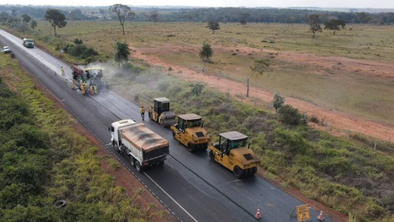 Obra de um dos dois lotes do recapeamento da MS-276, no sul do Estado, foi reajustada em 15,2% cerca de dez meses após o início das obras