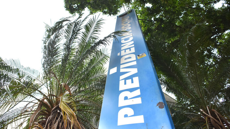 Fachada da Agência do INSS, em Campo Grande