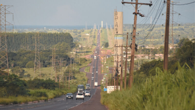 Trecho da BR-262, entre Campo Grande e Ribas do Rio Pardo, será duplicado até a fábrica de celulose da Suzano
