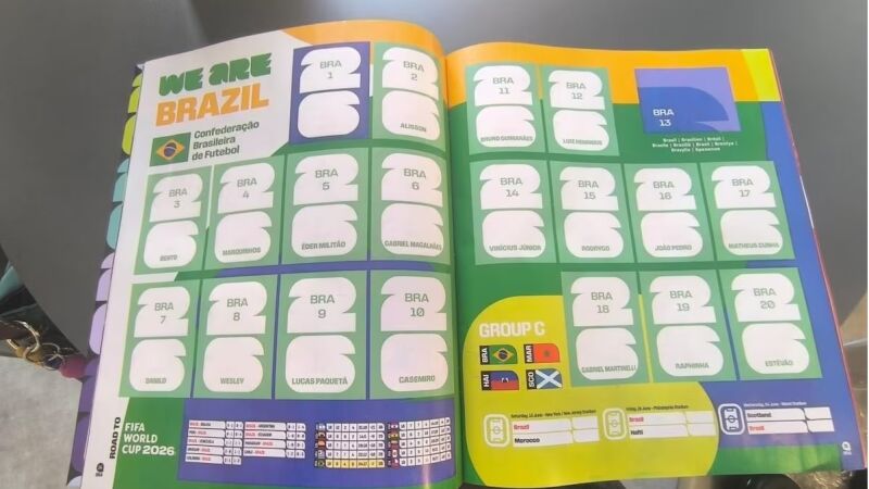 Álbum da Copa do Mundo já foi lançado na Espanha e revelou ausência de Neymar