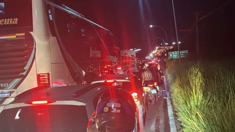 Fila de veículos chegou a mais de 10 km de distância do autódromo