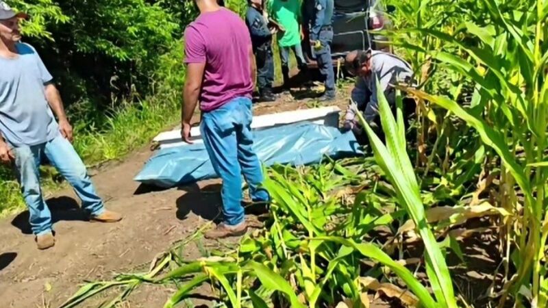 O corpo de Edso foi encontrado em uma mata, próximo a uma lavoura de milho, plantação muitas vezes atacada por javalis
