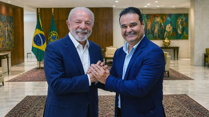 O presidente da República, Luiz Inácio Lula da Silva, e o pré-candidato a governador Fábio Trad