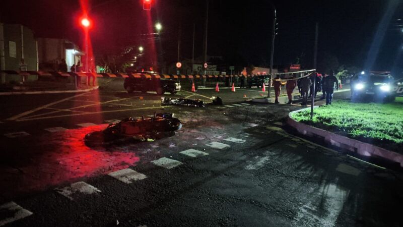 Acidente fatal carro x moto na Fábio Zahran