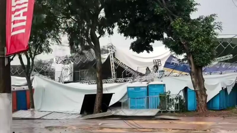 Estrutura ficou totalmente danificada