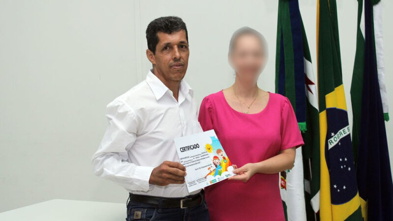 Alex Alves Miranda durante sua segunda posse como conselheiro tutelar