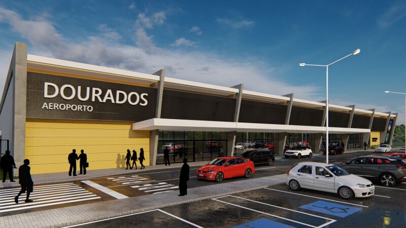 Maquete representa como deve ficar o novo terminal após a conclusão das obras