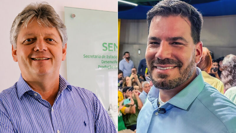 O ex-secretário Jaime Verruck (Republicanos) e o ex-deputado estadual Capitão Contar (PL)