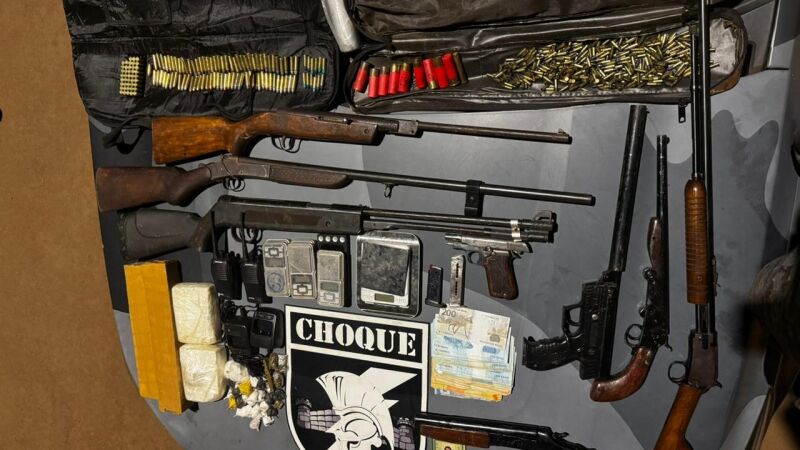 8 armamentos foram apreendidos durante operação em Aparecida do Taboado (MS)