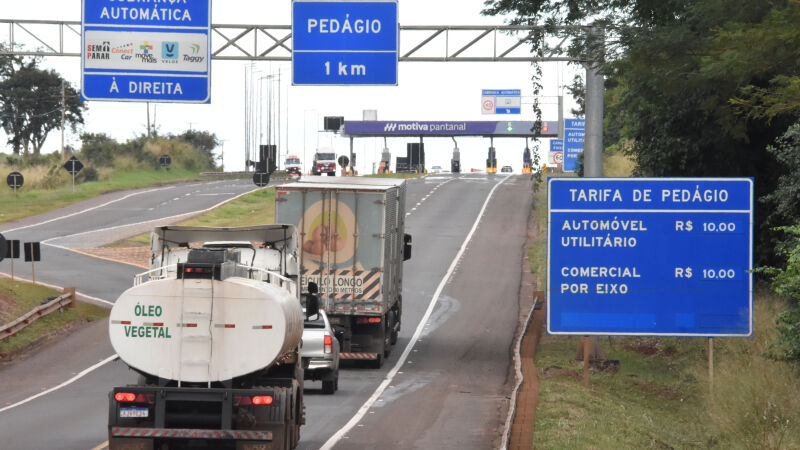 Pedágio na praça de Campo Grande da BR-163 vai sair de R$ 10,00 para R$ 14,30, após a entrada em vigor do novo preço em agosto